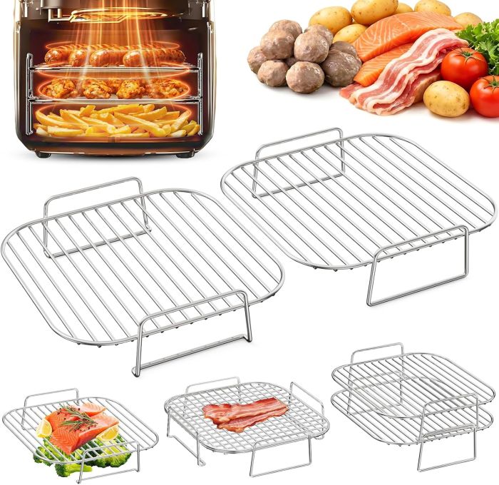HONYAO Air Fryer Rack 2 Pack